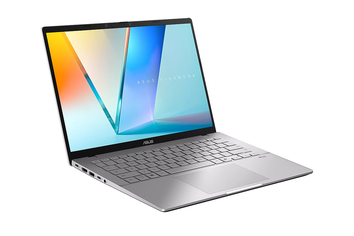 Asus laptop with screen open