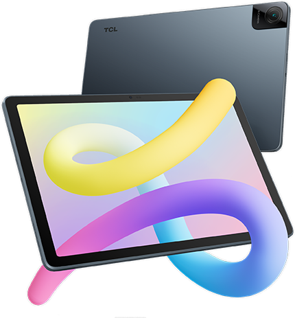 TCL tablets showcasing display graphics and rear camera design