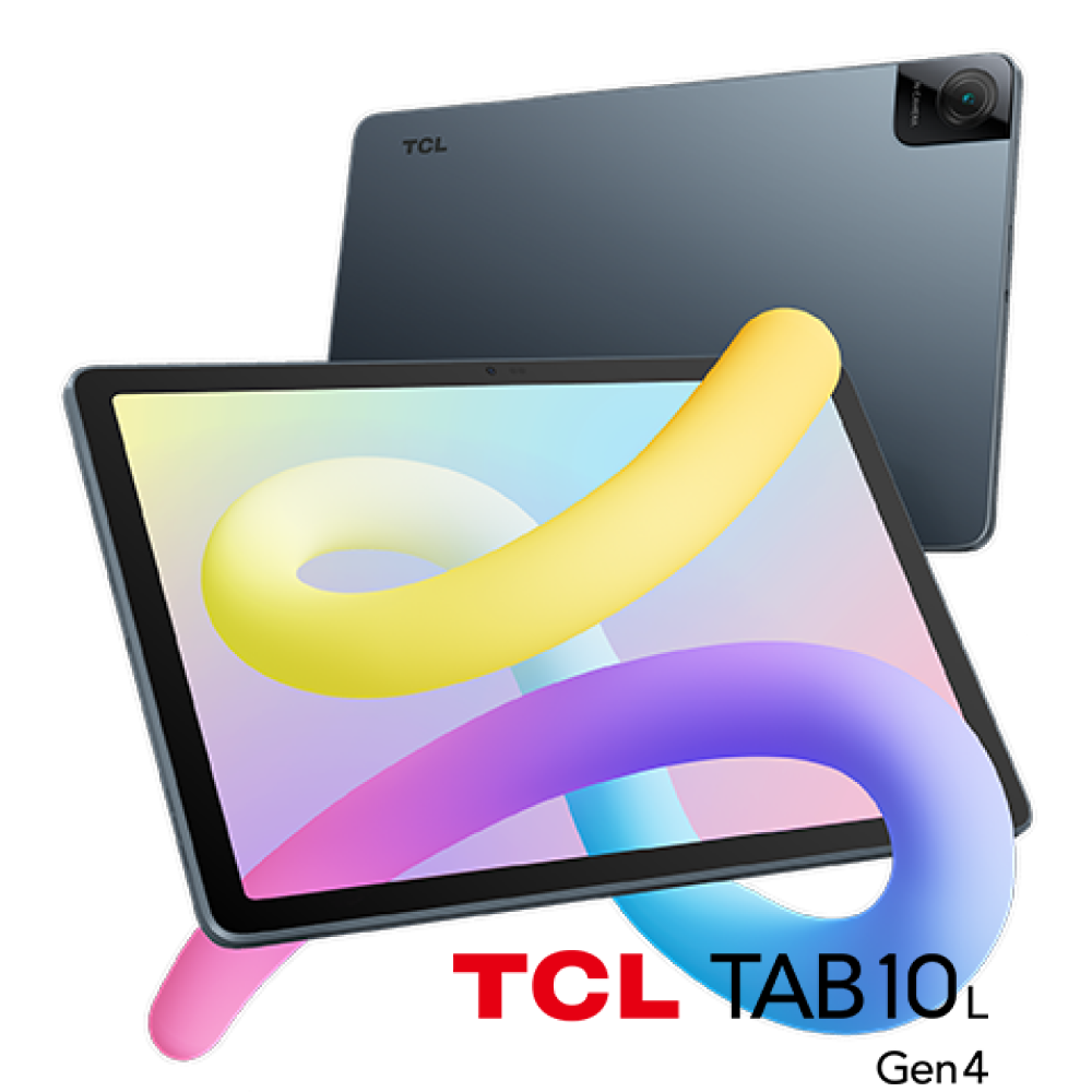 TCL tablets showcasing display graphics and rear camera design